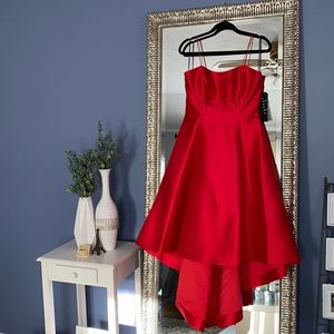 Phoebe Couture spaghetti strap high low prom / formal dress in red Size 8